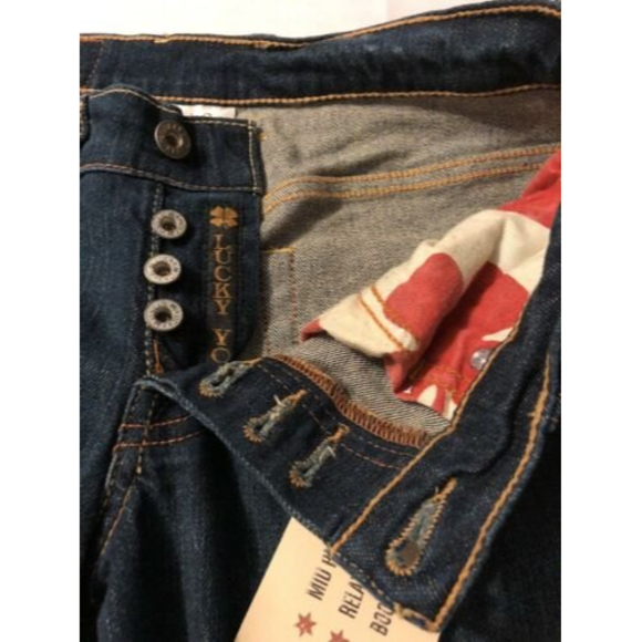 Lucky Brand Women's Jeans Easy Rider Buttonfly Distressed Size 00 Or 24 X 32 NWT - Picture 2 of 11